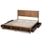 Baxton Studio Tamsin Modern Transitional Ash Walnut Brown Finished Wood King Size 4-Drawer Storage Bed 175-9421-10670-Zoro - alternate 6